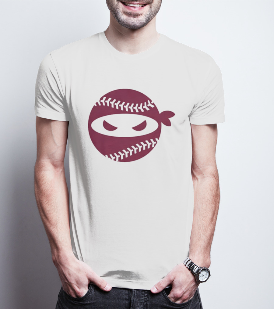Pitching Ninja Baseball Emblem Emily's Fight T-Shirt