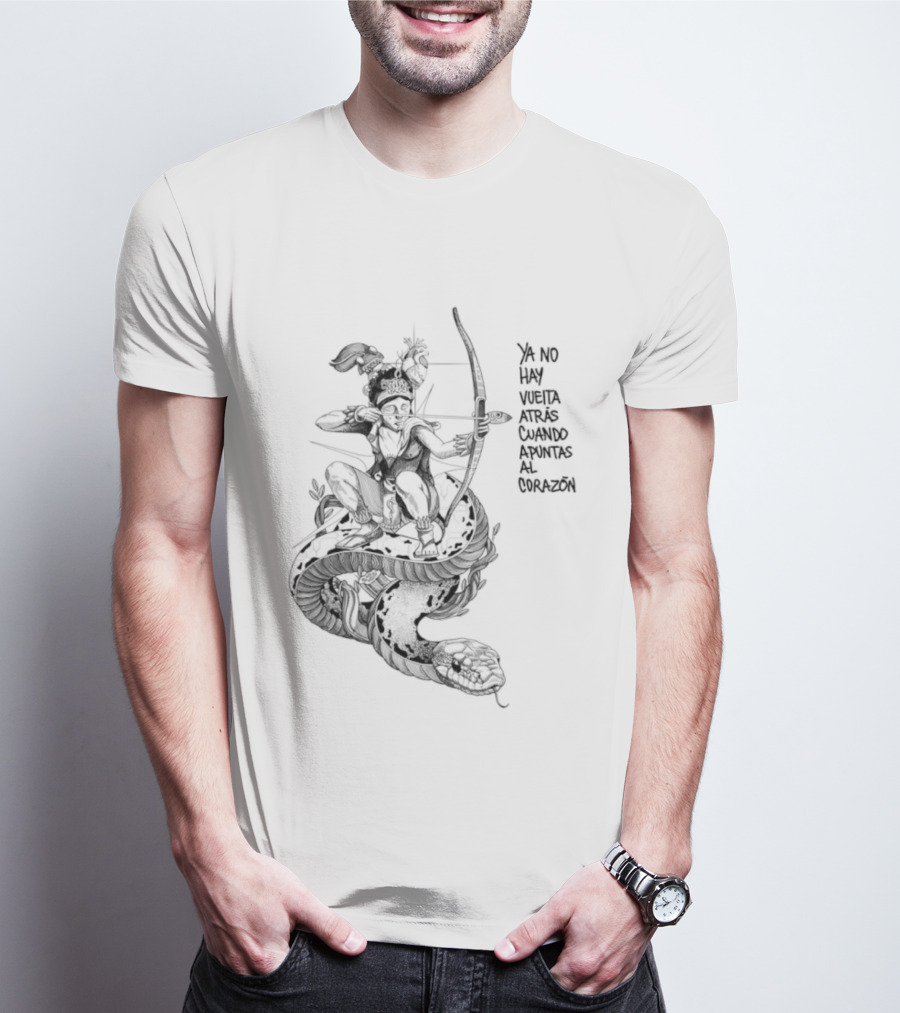 Ya No Hay Vuelta Atrás Cuando Apuntas Al Corazón Arco Y Flecha Silueta T-Shirt