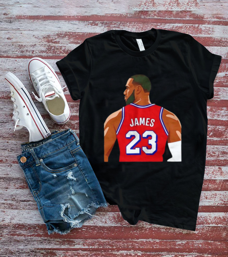Lebron James 23 Philadelphia 76ers Red Jersey T-Shirt