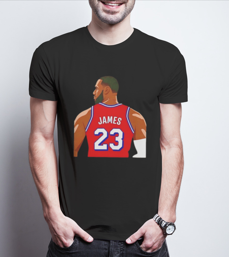 Lebron James 23 Philadelphia 76ers Red Jersey T-Shirt