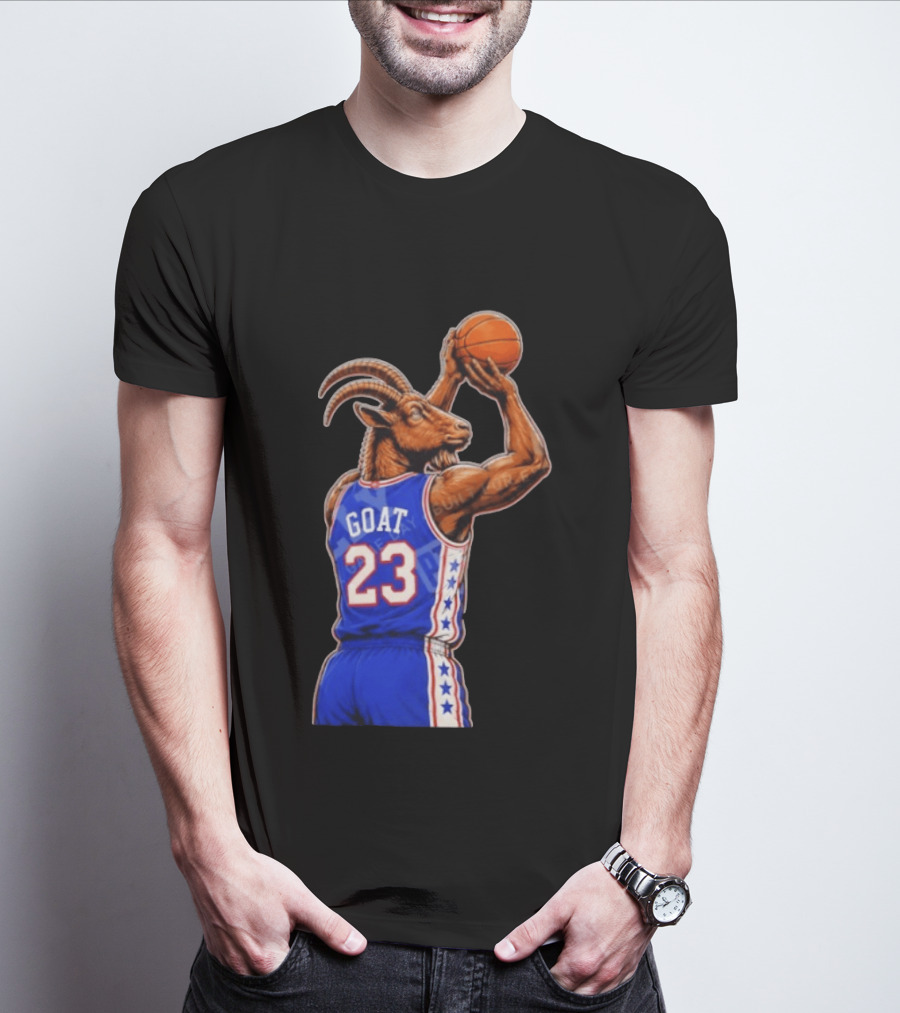 GOAT 23 Basketball Jersey Philadelphia Sixers LeBron James T-Shirt