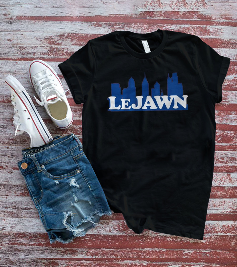 LeJawn Philadelphia 76ers City Skyline T-Shirt