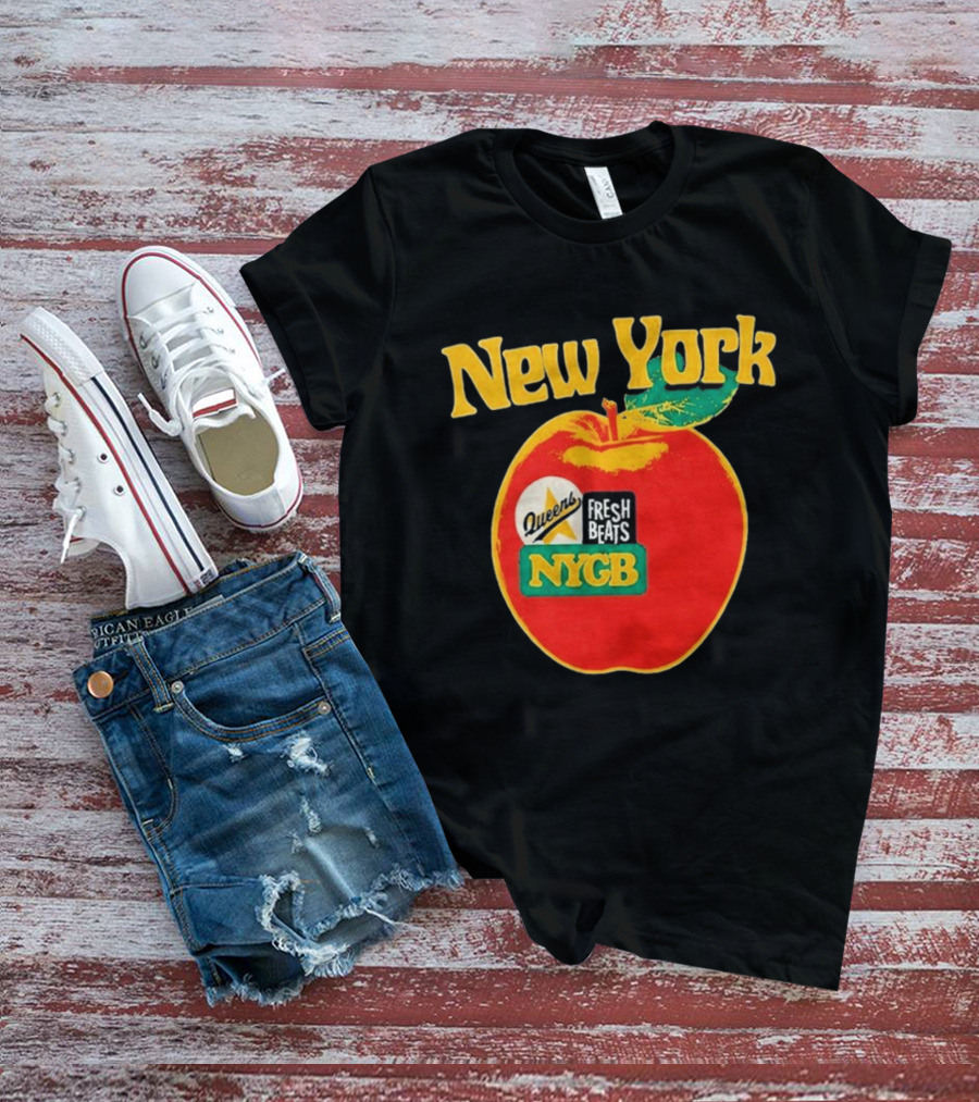 New York Queens Fresh Beats NYGB Apple T-Shirt