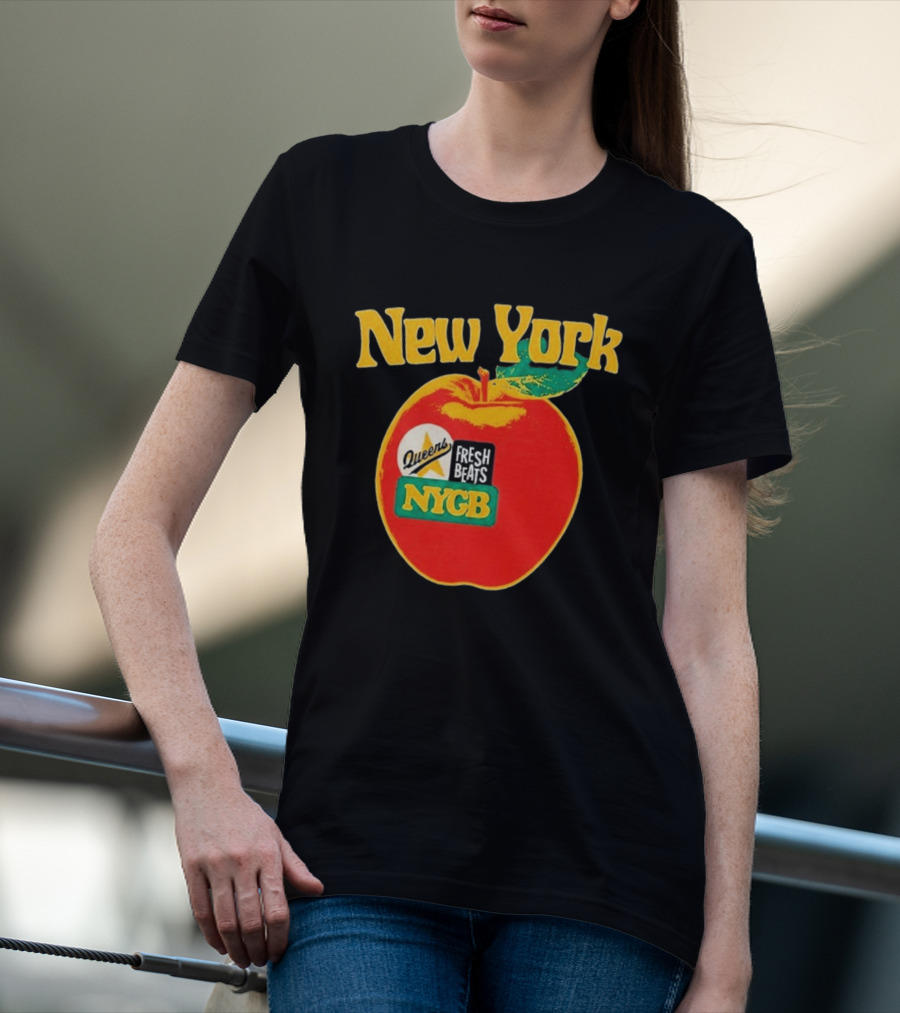New York Queens Fresh Beats NYGB Apple T-Shirt