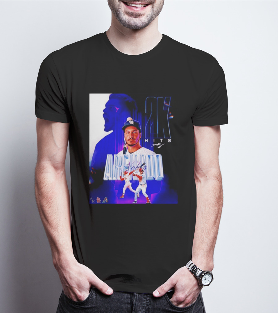 Nolan Arenado 2K Hits Retro Baseball Milestone Celebration T-Shirt