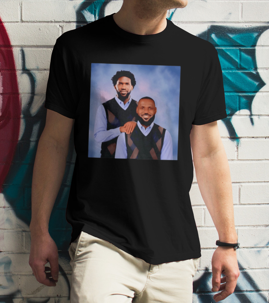Philadelphia 76ers Lebron James Joel Embiid Step Brothers T-Shirt