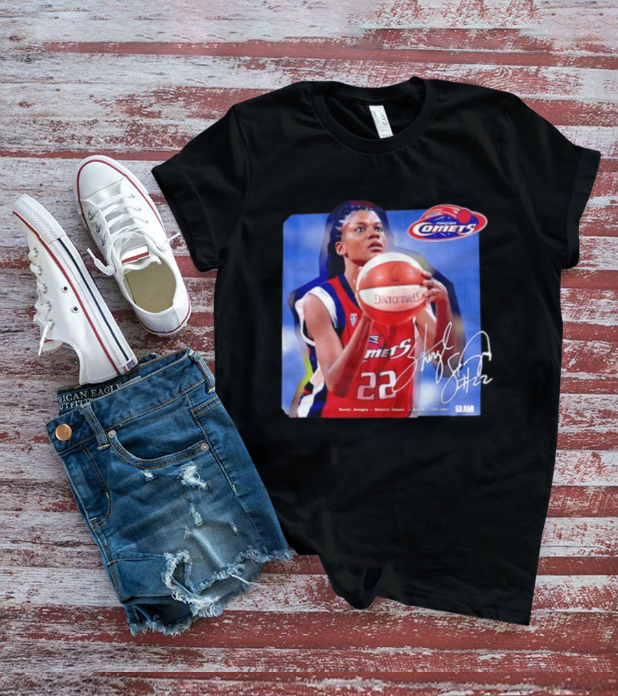 Sheryl Swoopes Houston Comets SLAM WNBA Legends 22 Spalding Basketball T-Shirt