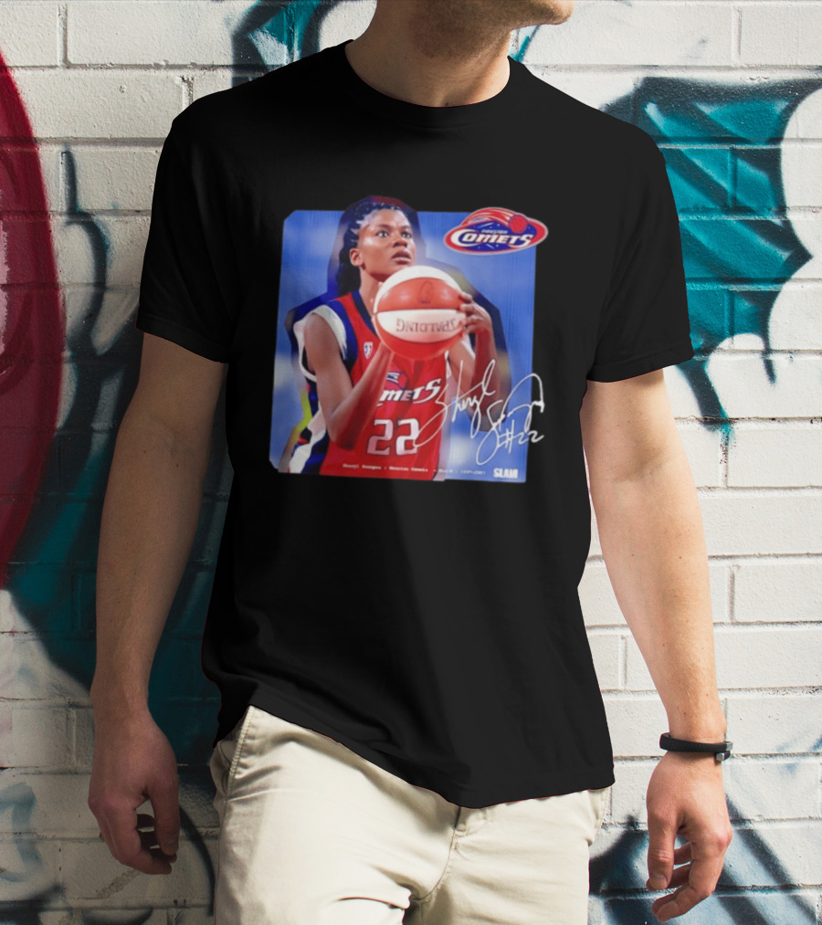 Sheryl Swoopes Houston Comets SLAM WNBA Legends 22 Spalding Basketball T-Shirt