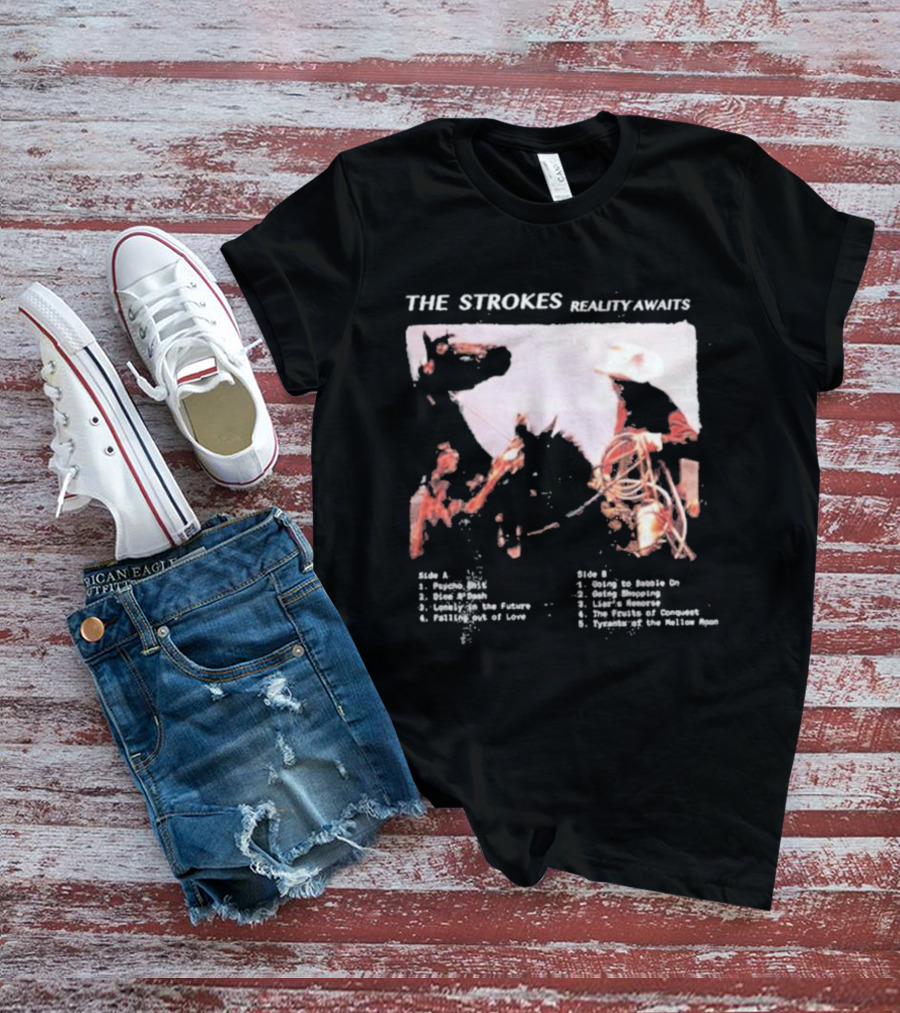The Strokes Reality Awaits Tracklist Cowboy Imagery Future Nostalgia Space Cowboys T-Shirt