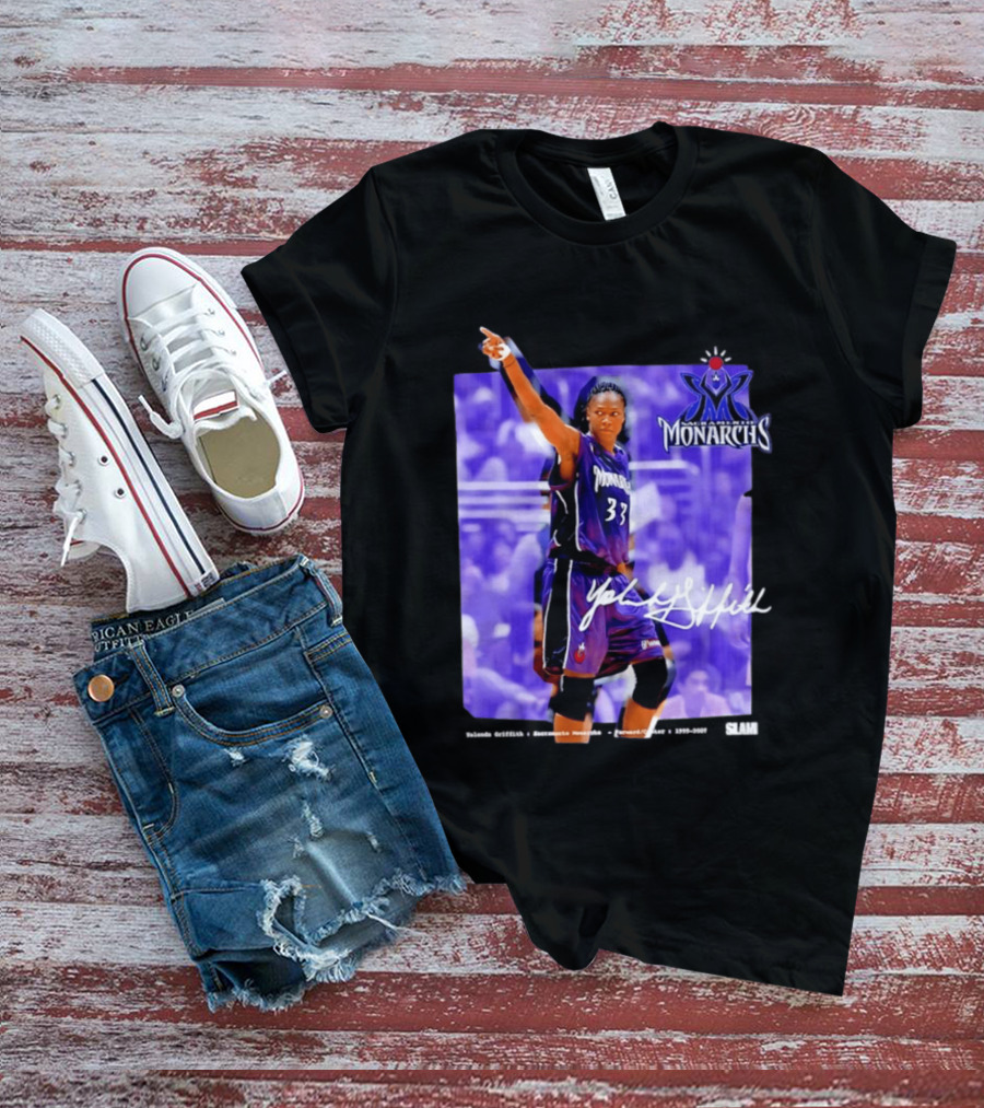 WNBA Yolanda Griffith 33 Sacramento Monarchs Basketball Legends T-Shirt