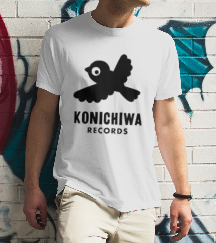 Konichiwa Records Black Bird Icon Gray Robyn Store T-Shirt