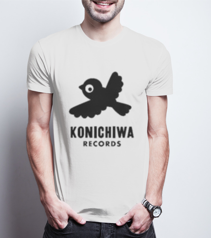 Konichiwa Records Black Bird Icon Gray Robyn Store T-Shirt