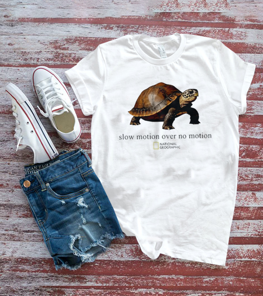 Slow Motion Over No Motion Turtle National Geographic T-Shirt