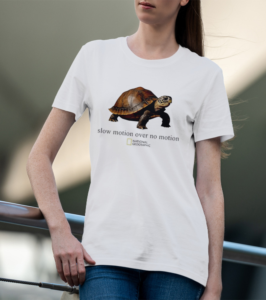 Slow Motion Over No Motion Turtle National Geographic T-Shirt