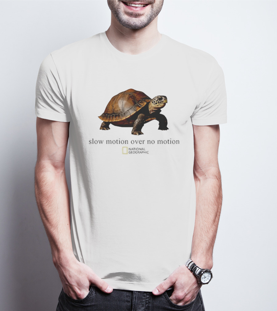 Slow Motion Over No Motion Turtle National Geographic T-Shirt