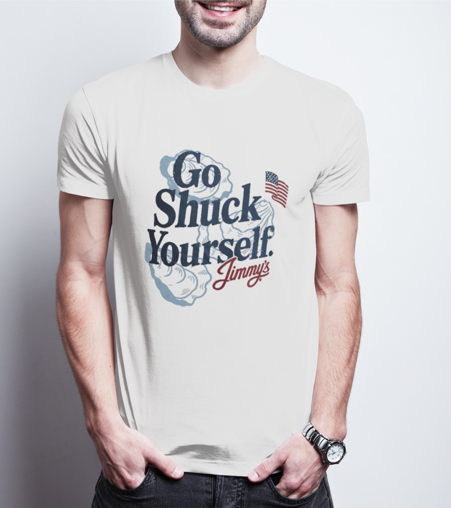Jimmy's Go Shuck Yourself Oyster American Flag T-Shirt