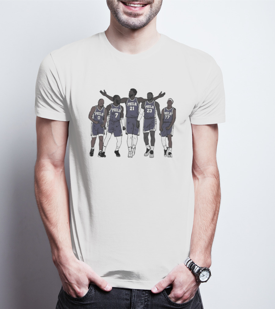 Lebron James Jaylen Brown Joel Embiid VJ Edgecombe Tyrese Maxey Philly 21 23 0 7 77 T-Shirt