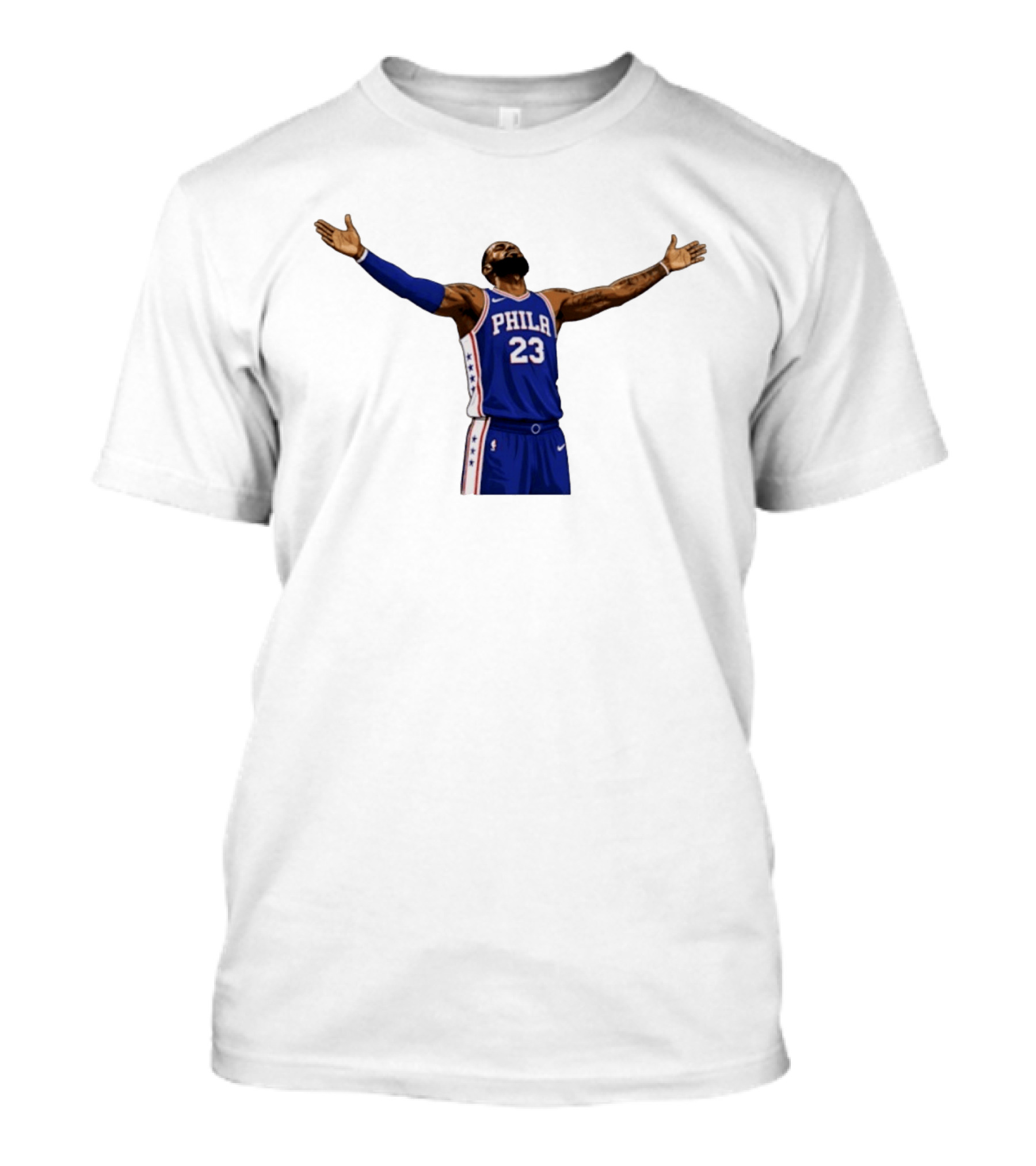 LeBron James Philadelphia 76ers Number 23 NBA Celebration Moment T-Shirt