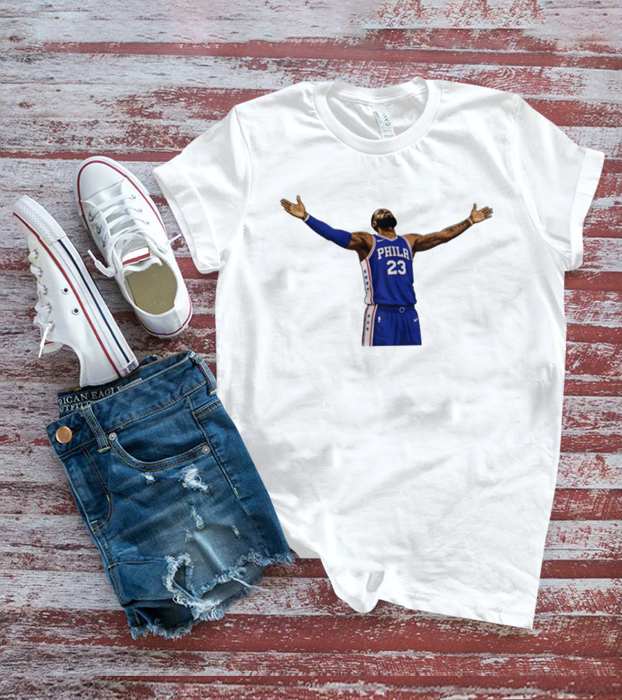 LeBron James Philadelphia 76ers Number 23 NBA Celebration Moment T-Shirt
