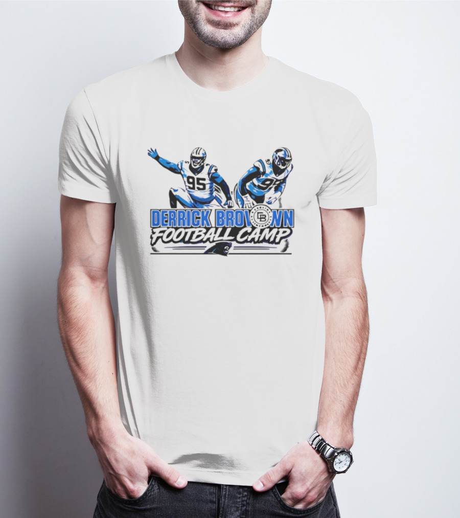 Lee Hunter Derrick Brown Carolina Panthers Football Camp T-Shirt