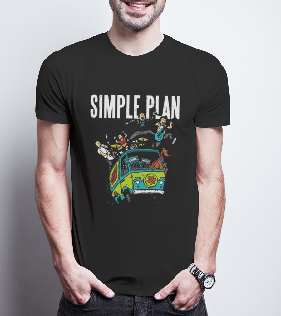 Simple Plan Bigger Than You Think Tour 2026 The Sequel Scooby Doo Mystery Machine Dates T-Shirt