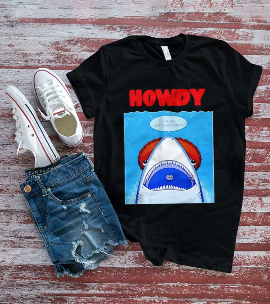 Howdy I'm Woody Shark Howdy Howdy Howdy Toy Story Mashup T-Shirt