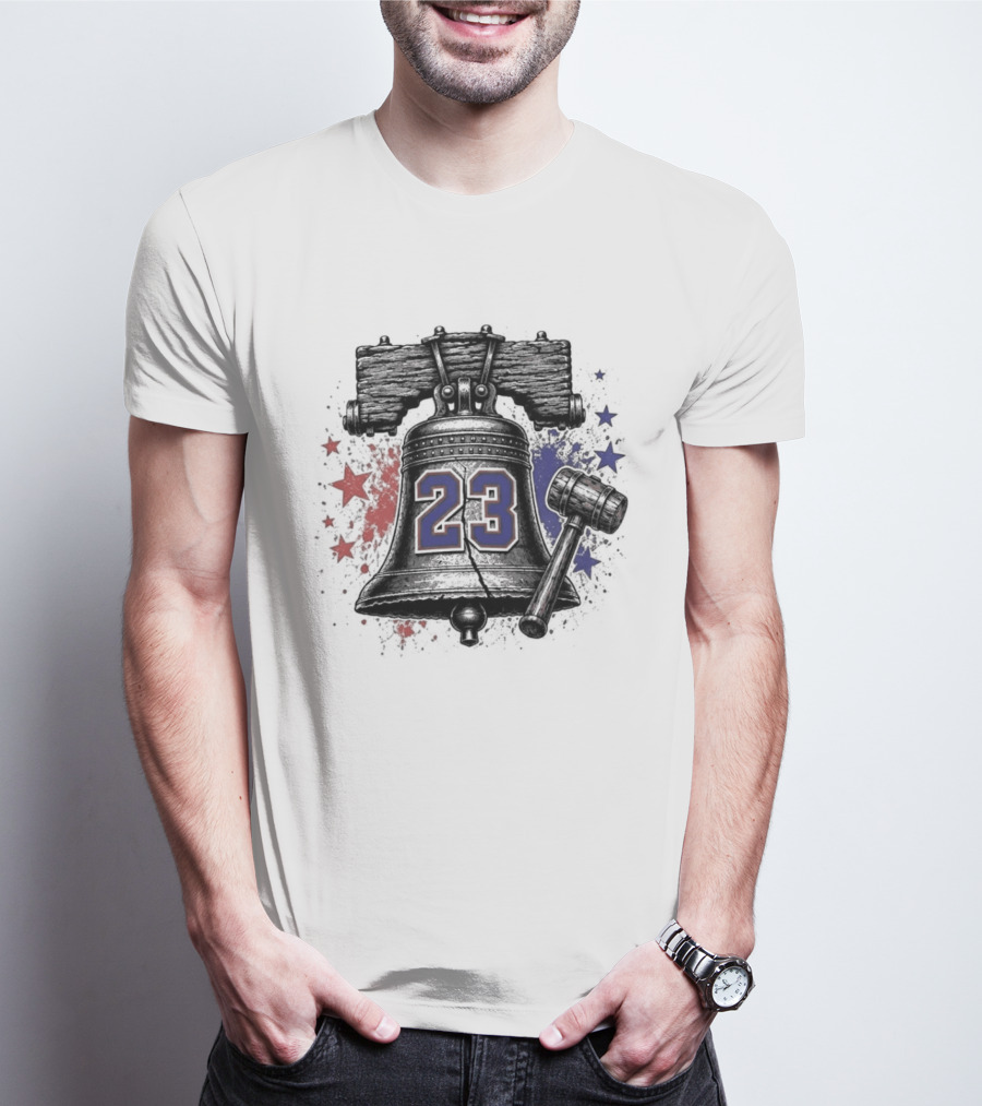 Lebron James 23 Liberty Bell Philadelphia 76ers Fan T-Shirt