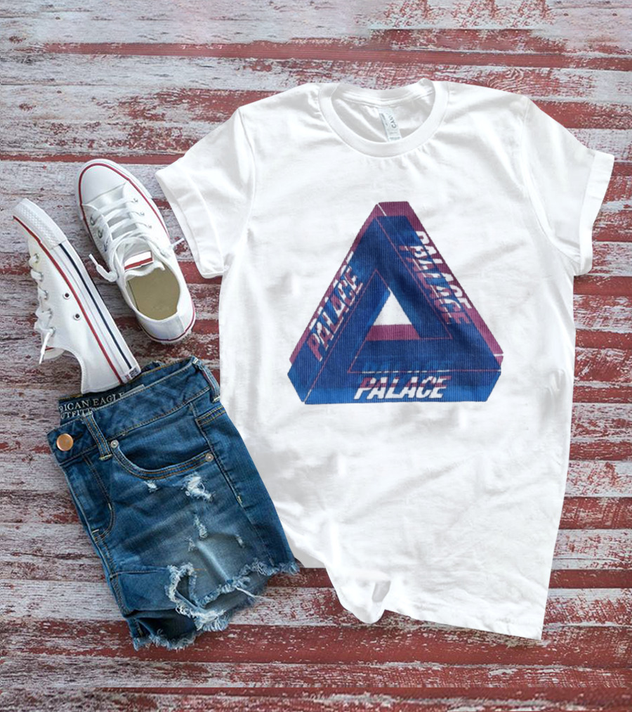 Palace Blur Tri Ferg Optical Illusion Triangles T-Shirt