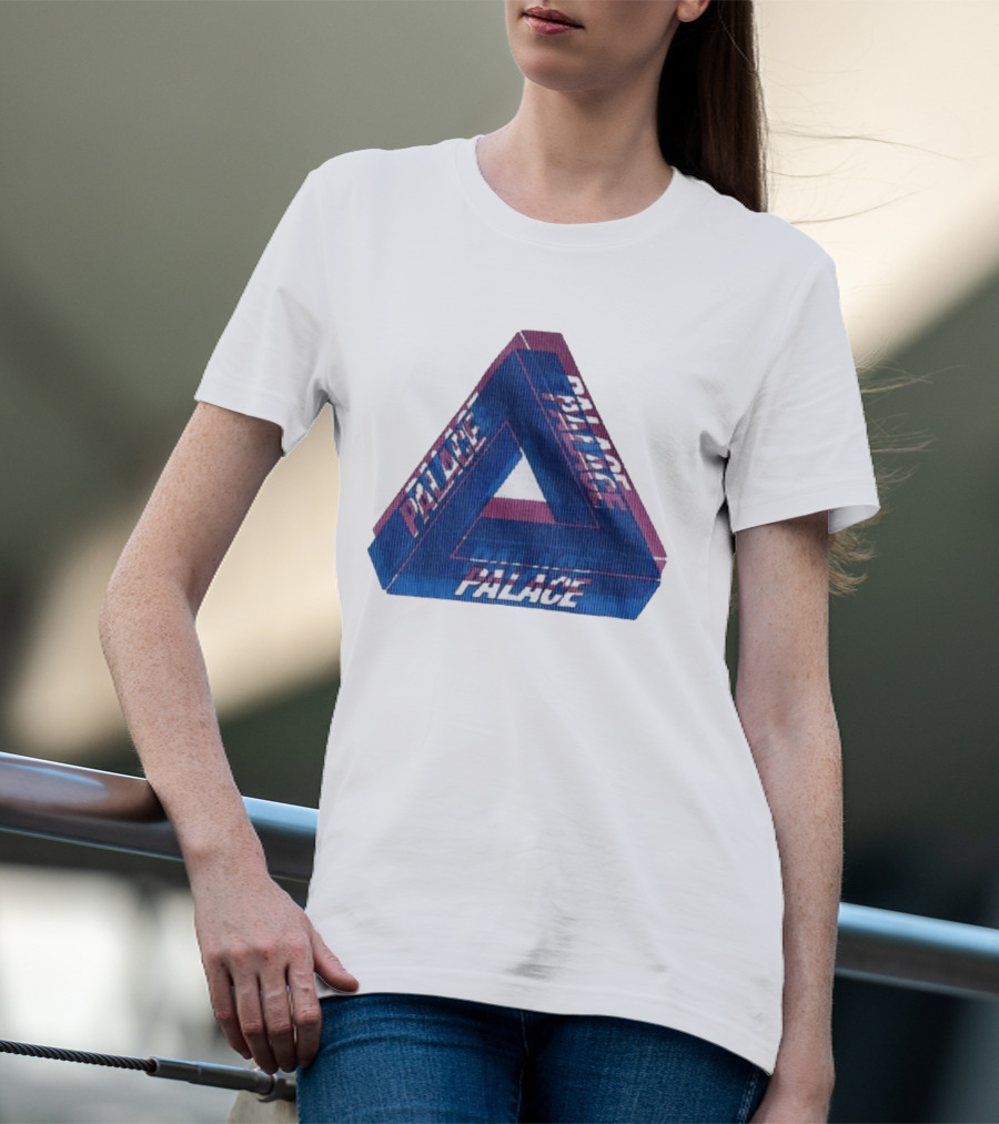 Palace Blur Tri Ferg Optical Illusion Triangles T-Shirt