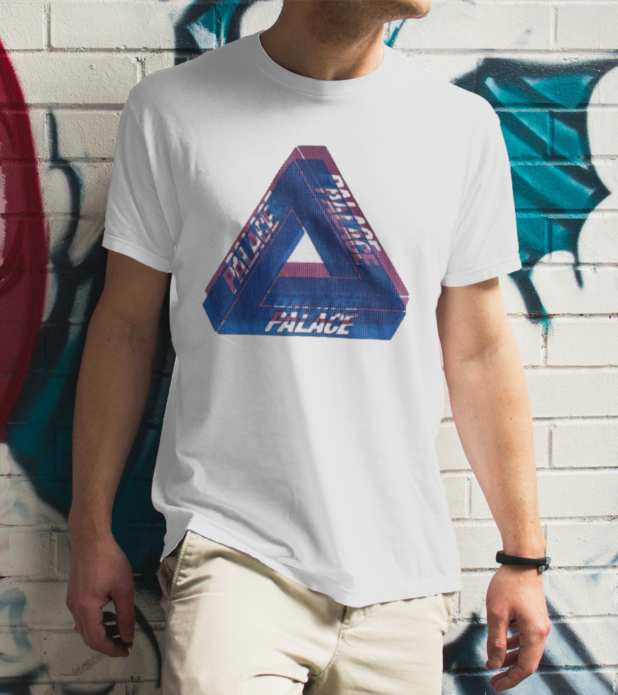 Palace Blur Tri Ferg Optical Illusion Triangles T-Shirt