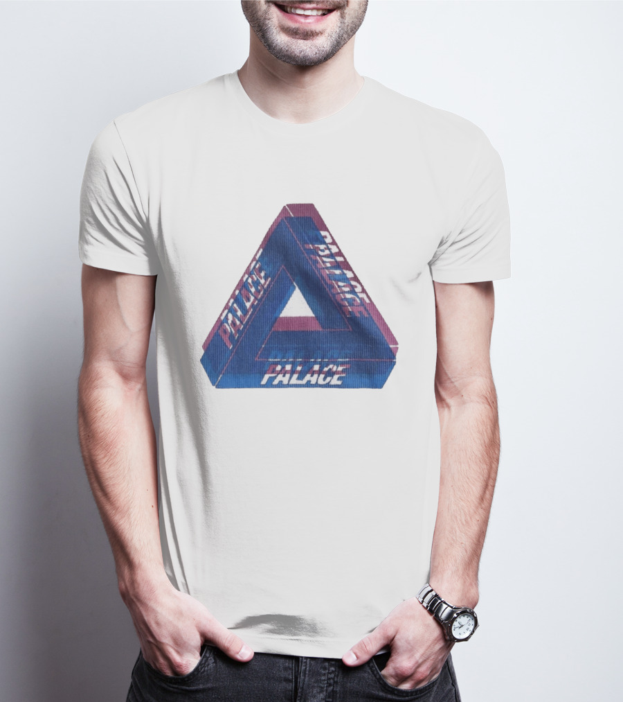 Palace Blur Tri Ferg Optical Illusion Triangles T-Shirt