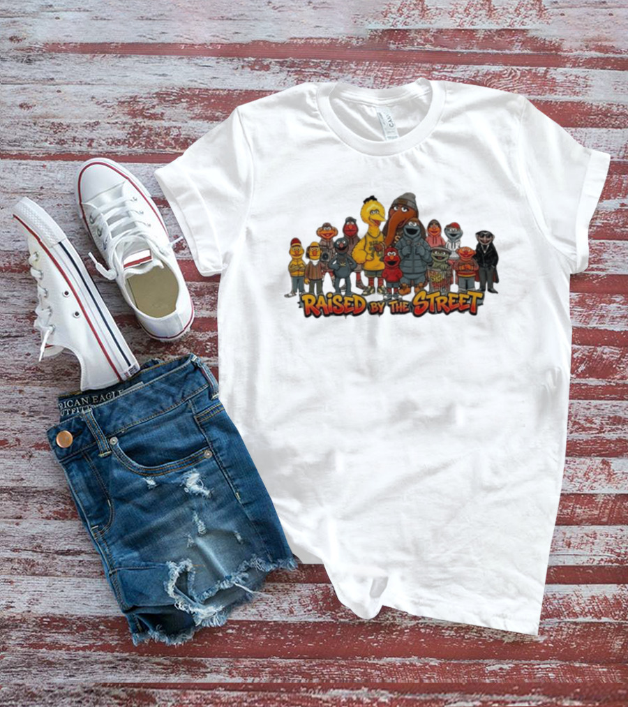 Raised By The Street Vintage Cartoon Characters Collection T-Shirt
