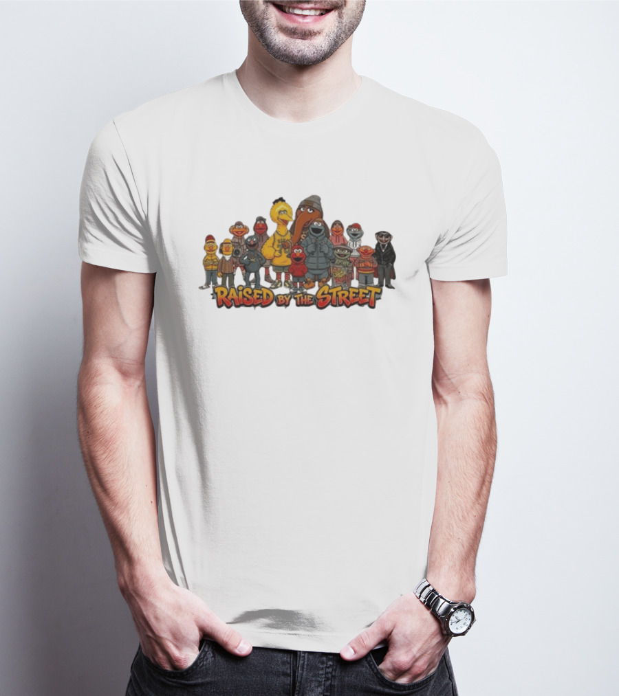 Raised By The Street Vintage Cartoon Characters Collection T-Shirt