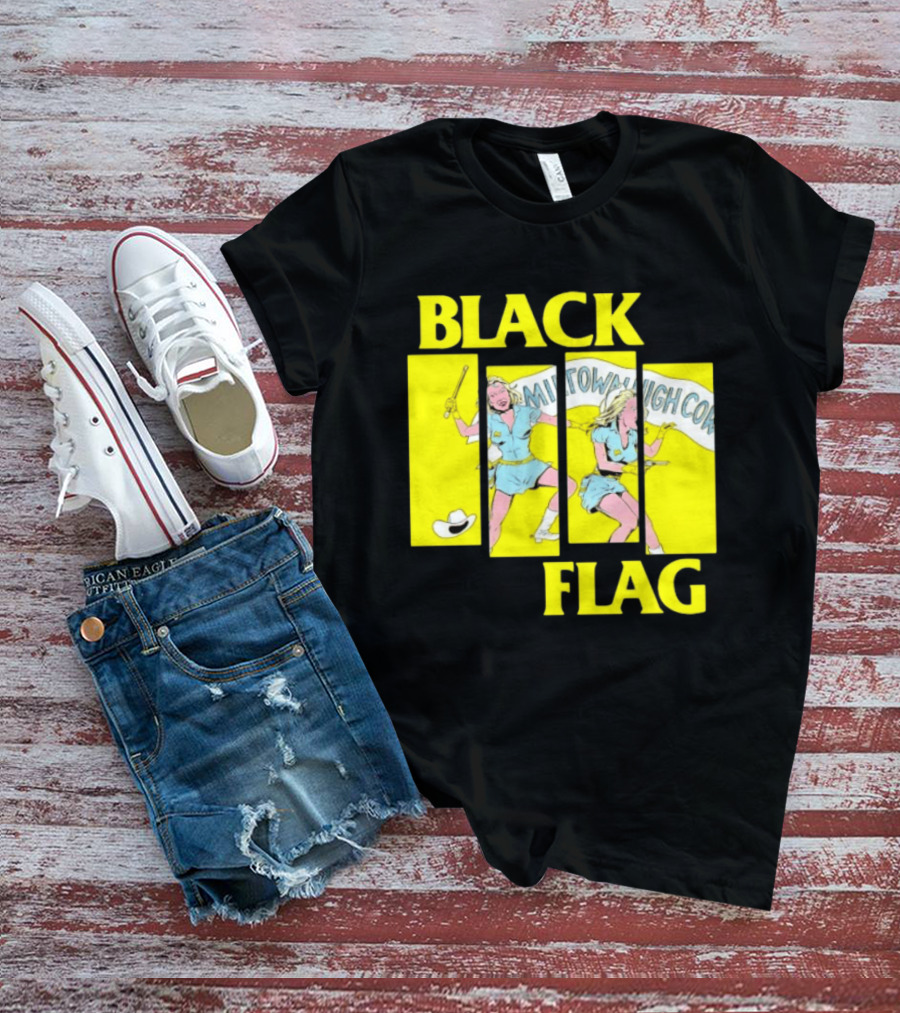 Black Flag Midtown High Comix Punk Rock Mid 20th Century T-Shirt