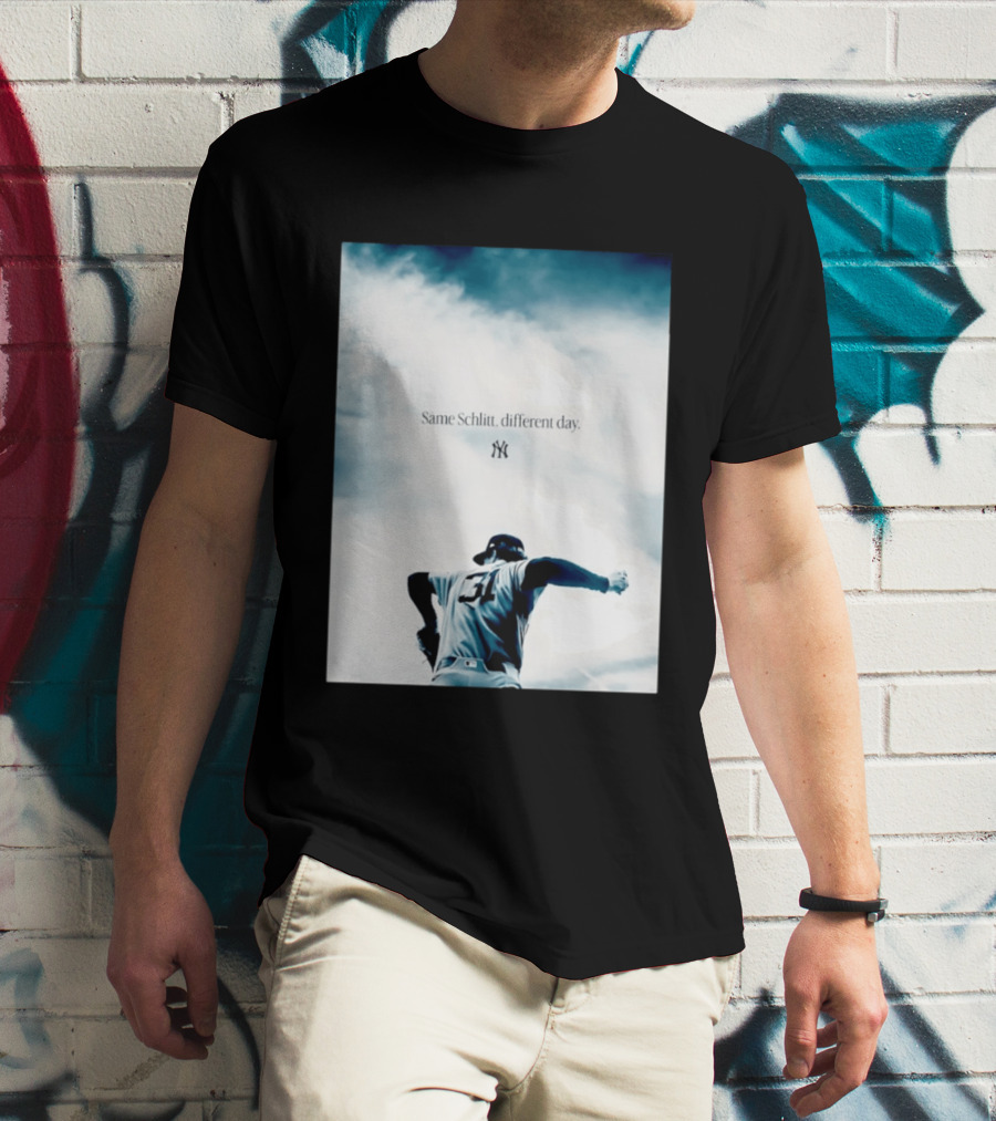 Same Schlitt Different Day Yankees Pitcher 31 T-Shirt