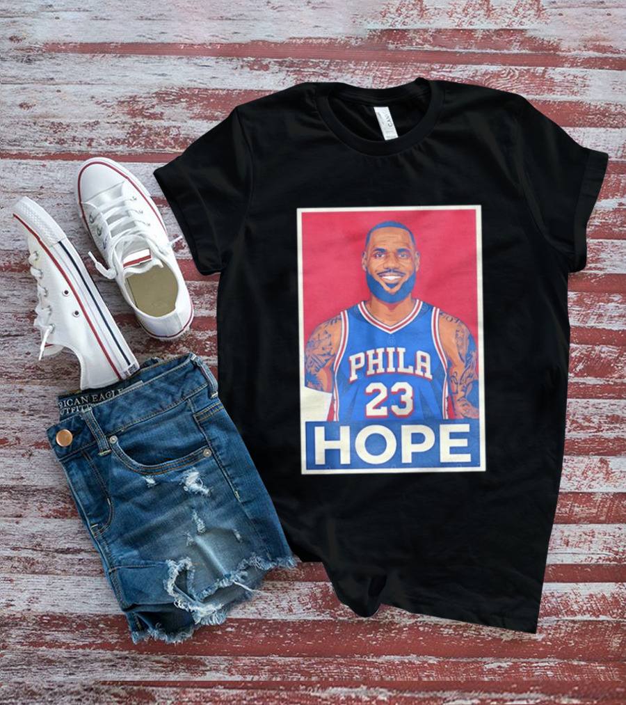 LeBron James 23 Phila Hope Basketball Jersey T-Shirt