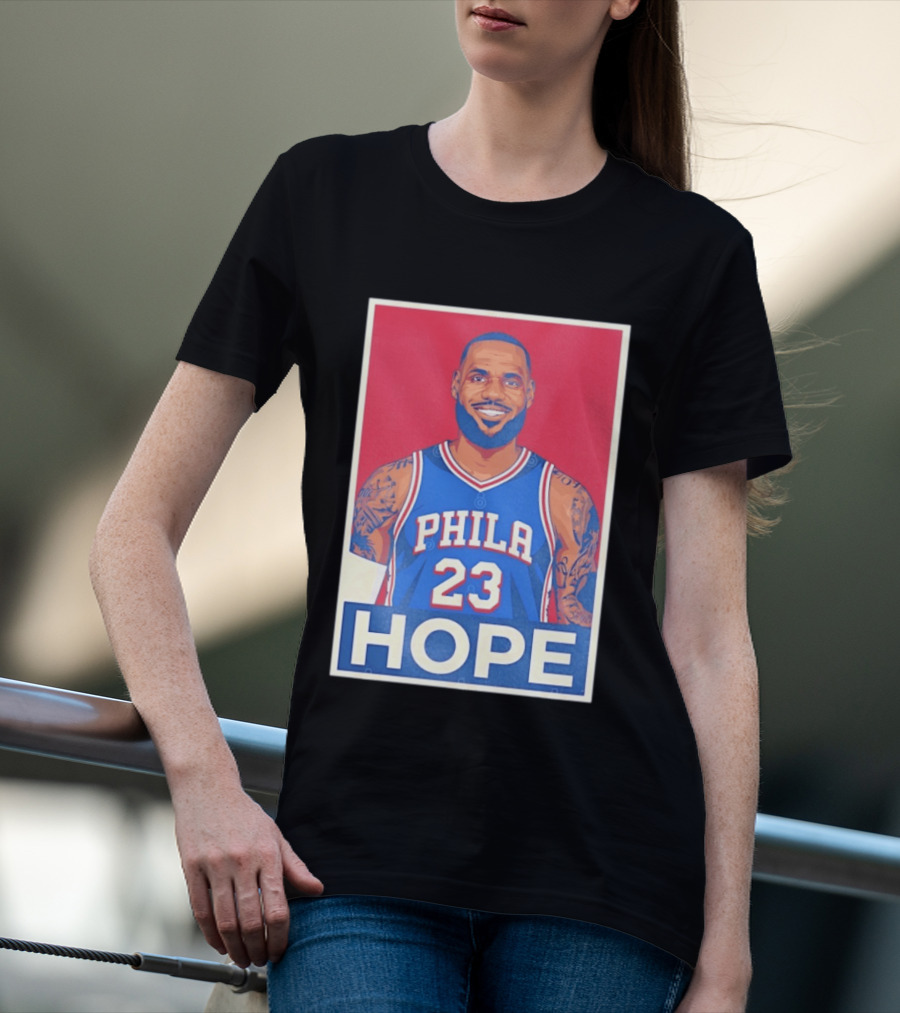 LeBron James 23 Phila Hope Basketball Jersey T-Shirt