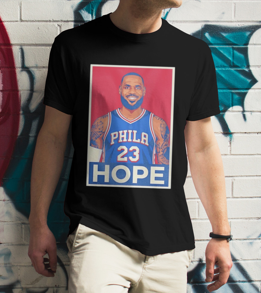 LeBron James 23 Phila Hope Basketball Jersey T-Shirt