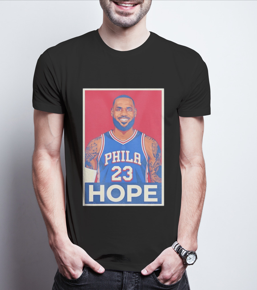 LeBron James 23 Phila Hope Basketball Jersey T-Shirt