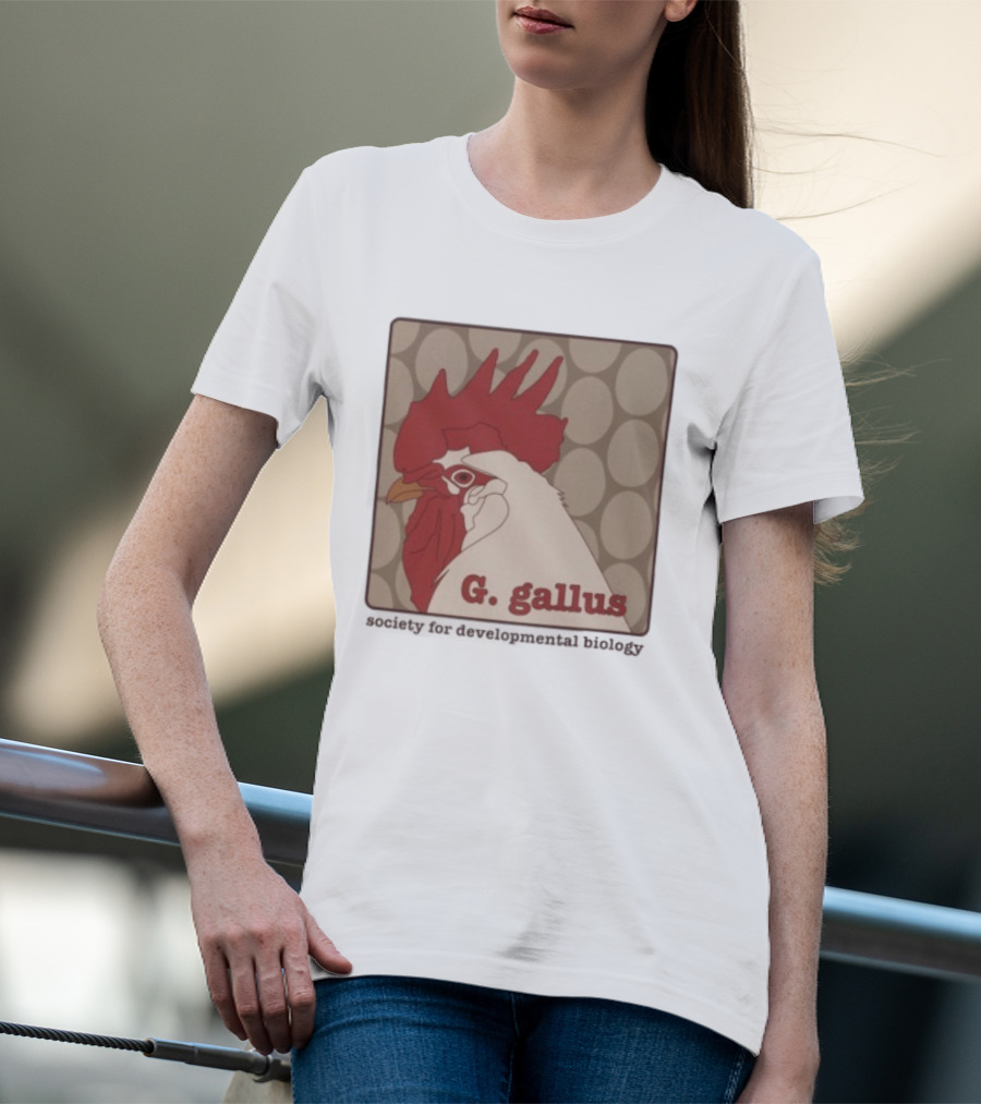 G Gallus Society For Developmental Biology Chicken Rooster Oval T-Shirt