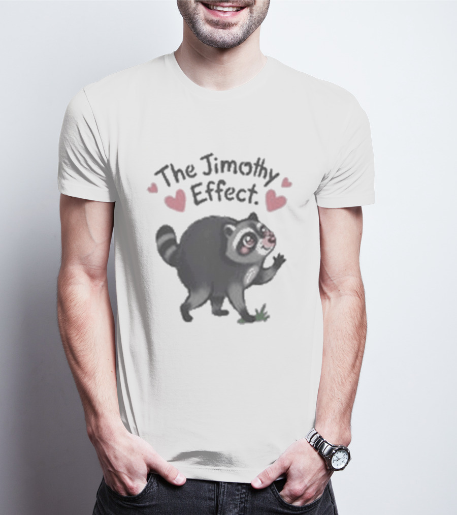 The Jimothy Effect Raccoon With Hearts T-Shirt