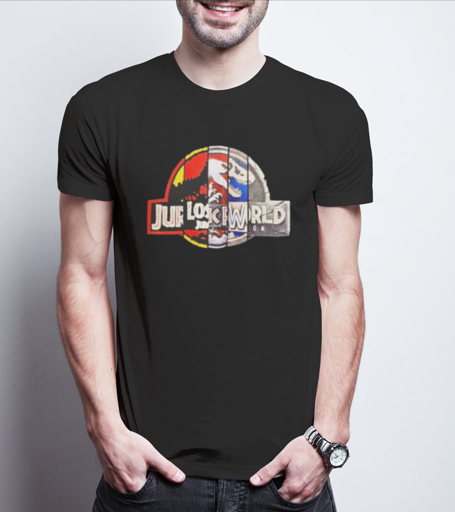 Jurassic Park Lost World Jurassic World Dinosaur Collage T-Shirt