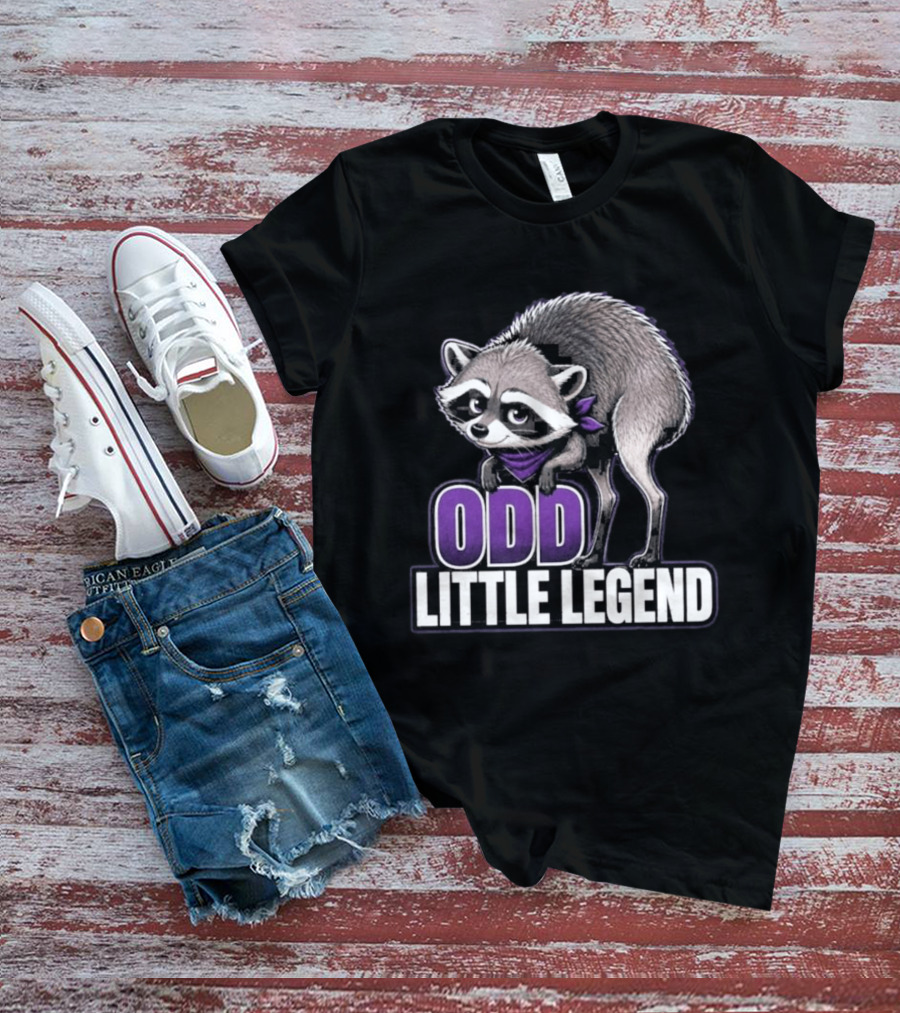 Odd Little Legend Jimothy Raccoon Purple Bandana T-Shirt