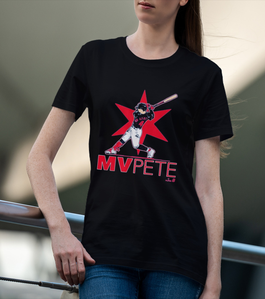 MVPete Baseball Player 4 AFMS Red Star T-Shirt