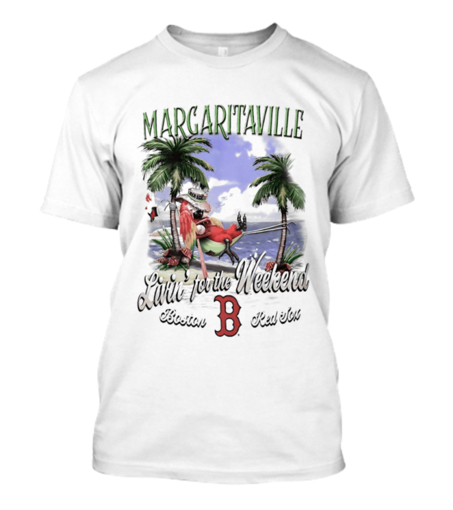 Margaritaville Livin' For The Weekend Boston Red Sox B T-Shirt