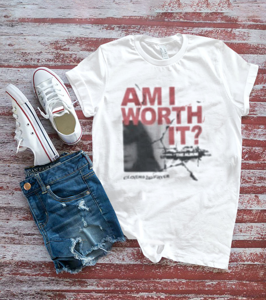 Clover's Daughter Am I Worth It Black And White T-Shirt