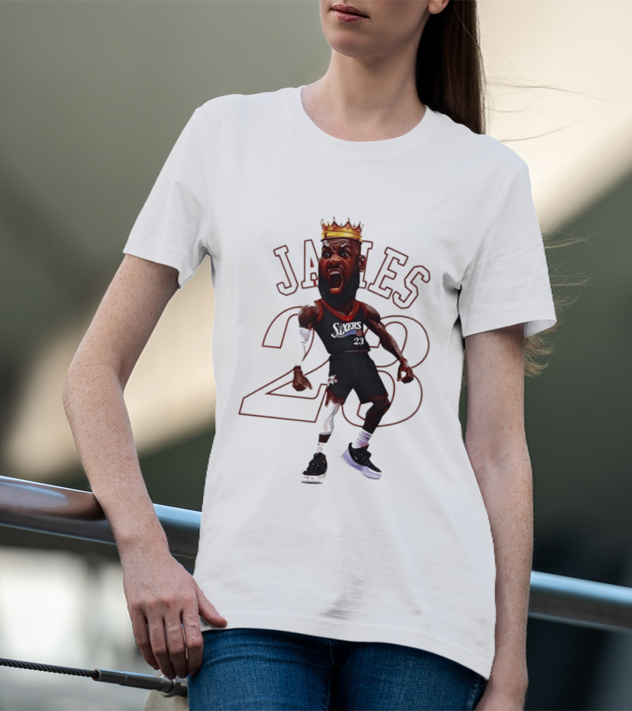 LeBron James Philadelphia Sixers 23 King Basketball Legend T-Shirt