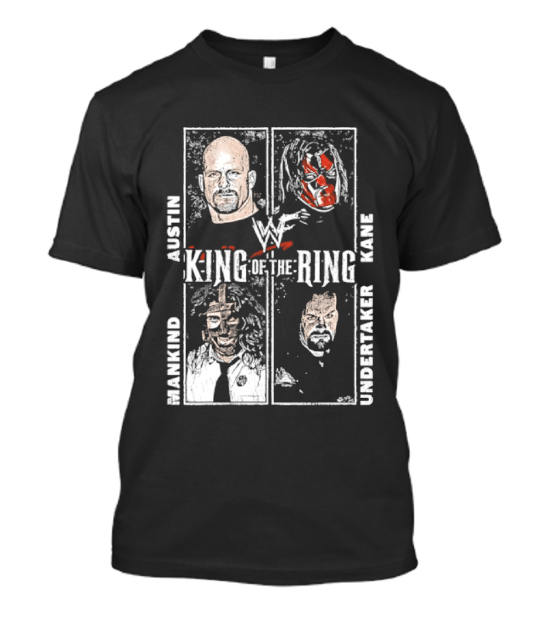 WWF King Of The Ring Austin Kane Mankind Undertaker T-Shirt