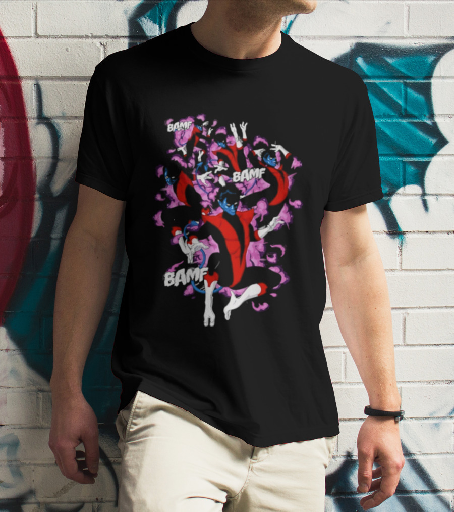 Bamf Nightcrawler Comic Smoke Effect X Men T-Shirt