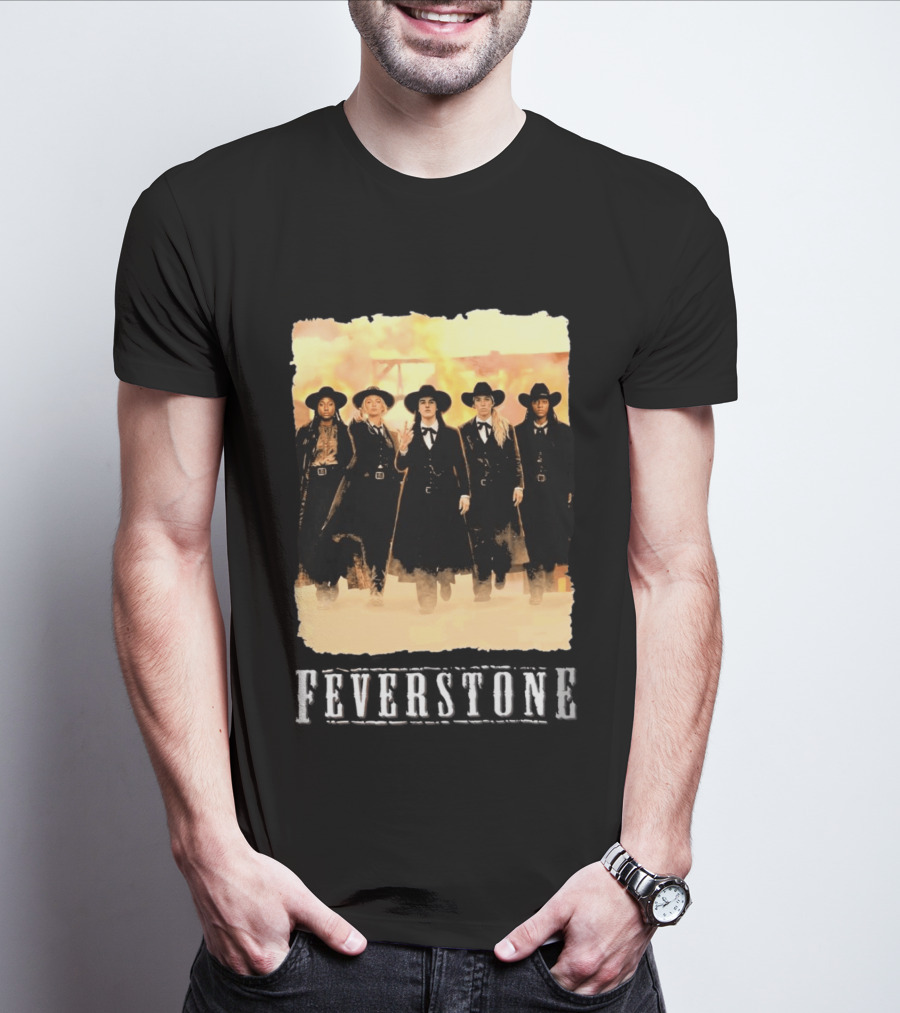 Feverstone Western Style Group In Cowboy Hats T-Shirt